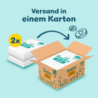 Pampers Premium Protection, Größe 7, 156 Stück – Innenpackungen und Versandkarton